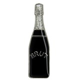 Godert.me Champagne bottle pin zwart zilver