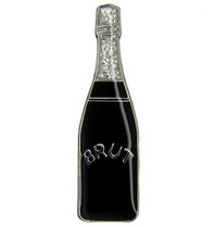 Godert.me Champagne bottle pin zwart zilver