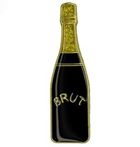 Godert.me Champagne bottle Pin schwarz gold