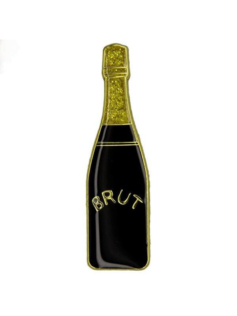 Godert.me Champagne bottle pin zwart goud