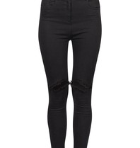 Elisabetta Franchi hoch taillierte Jeans schwarz