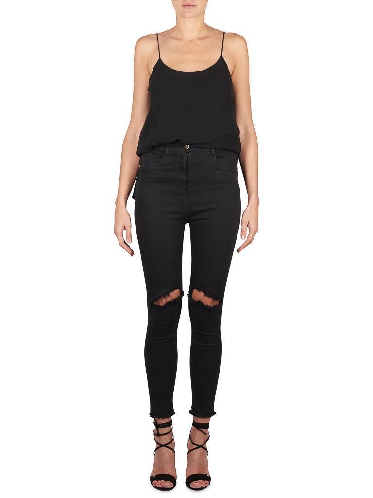 Elisabetta Franchi High-waisted jeans zwart