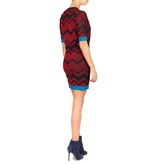M Missoni Kleid mit V-Ausschnitt rot