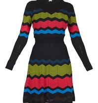 M Missoni Kleid mit langen Ärmeln schwarz