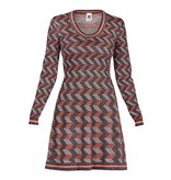 M Missoni Jurk met lange mouwen oranje