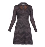 M Missoni A-Linie Minikleid schwarz und silber