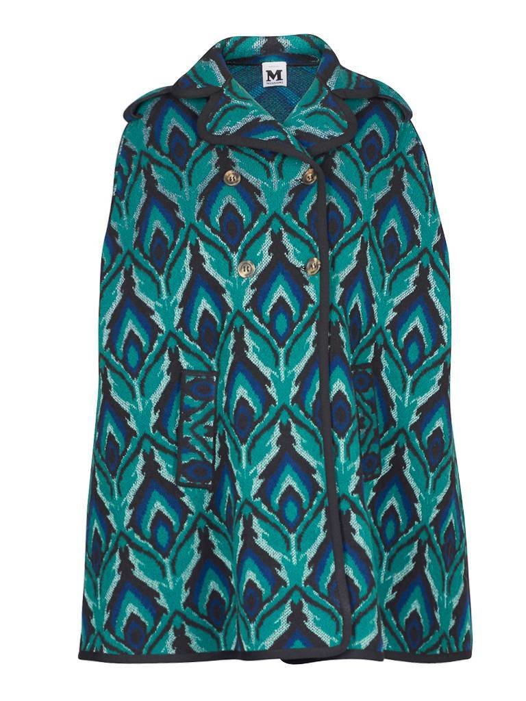 M Missoni Poncho mit Knöpfen grün