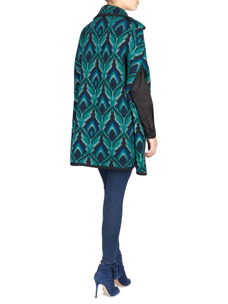 M Missoni poncho with buttons green