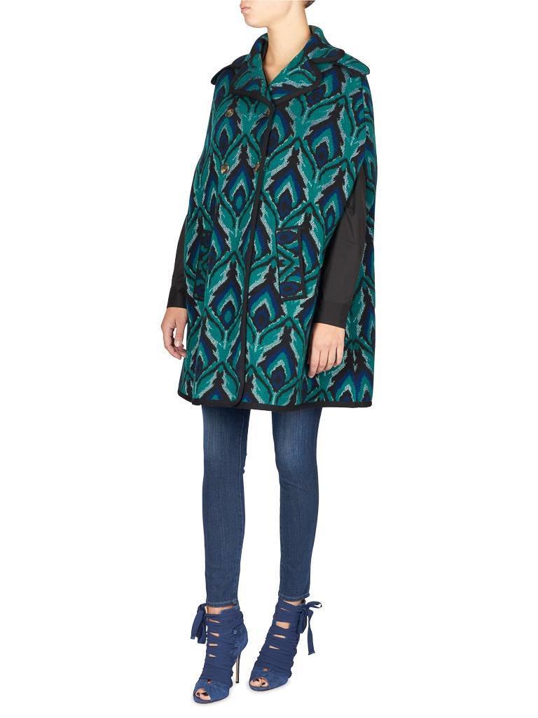 M Missoni poncho with buttons green