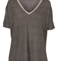 Pierre Balmain gestreifte T-Shirt mit schwarz-grau