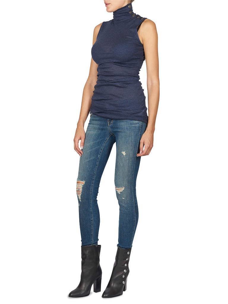 Pierre Balmain Turtleneck sleeveless dark