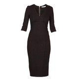 Pierre Balmain-Kleid mit Dreiviertel-Ärmeln schwarz