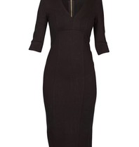 Pierre Balmain Kleid mit Dreiviertel-Ärmeln schwarz