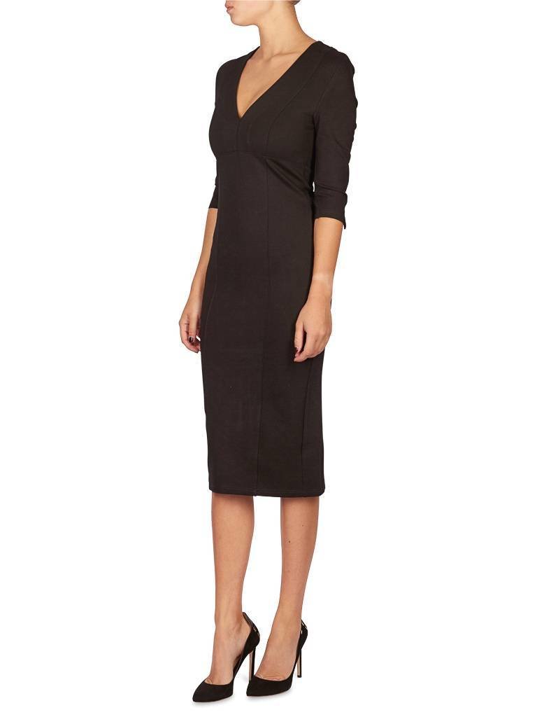 Pierre Balmain-Kleid mit Dreiviertel-Ärmeln schwarz