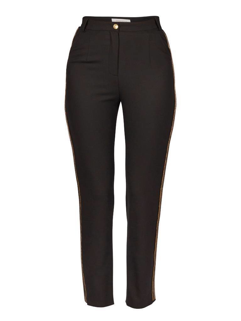Pierre Balmain Pants black with gold details