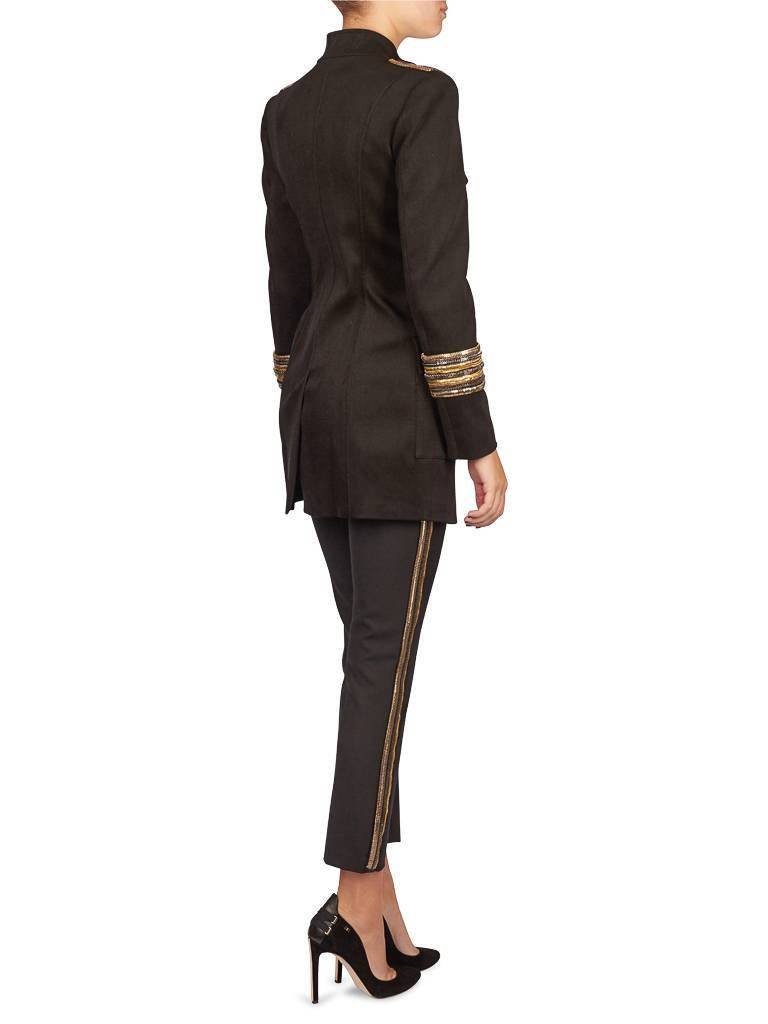 Pierre Balmain Pantalon met gouden details zwart