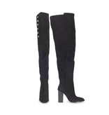 Pierre Balmain Over-the-knee-boots met knopen zwart