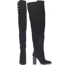 Pierre Balmain Over-the-knee-boots with black buttons