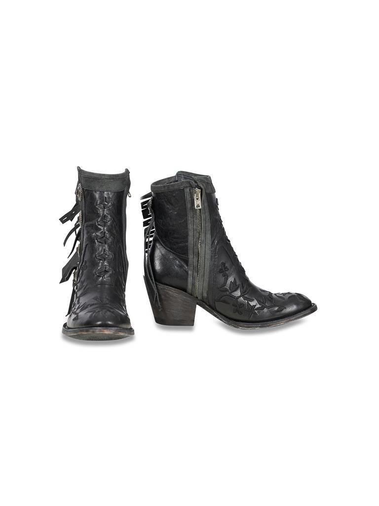 Mexicana Mamacita embroidered black boots