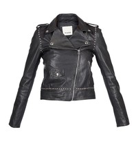 Pinko Impavido leather jacket black