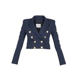 Pierre Balmain Cropped blazer donkerblauw