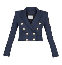 Pierre Balmain Cropped Blazer dunkelblau