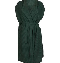 SET Sleeveless cardigan dark green