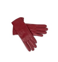 Transmission Leather gloves red
