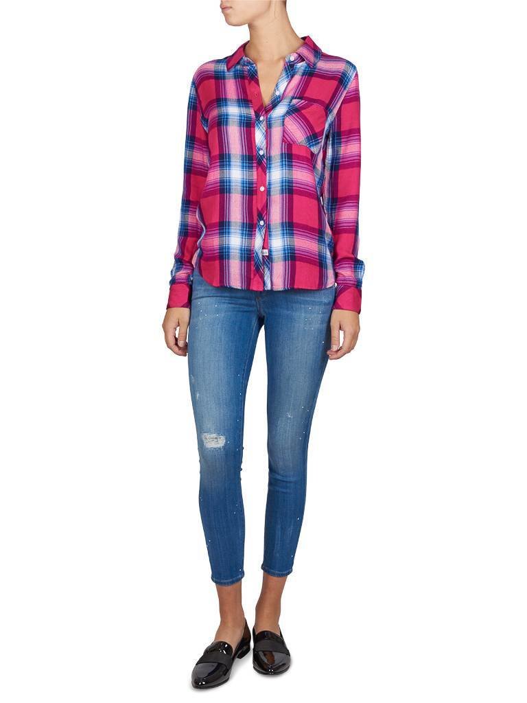 Rails Blouse checkered pink