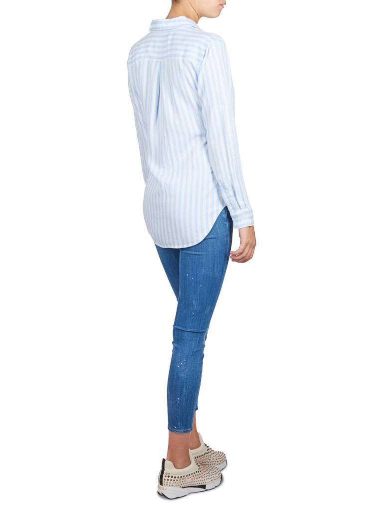 Rails Blouse gestreept lichtblauw