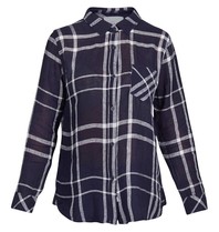 Rails Checkered blouse dark blue