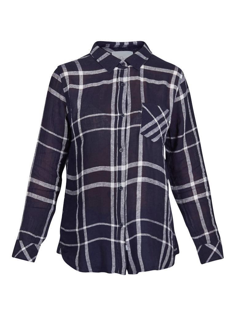Rails Checkered blouse dark blue