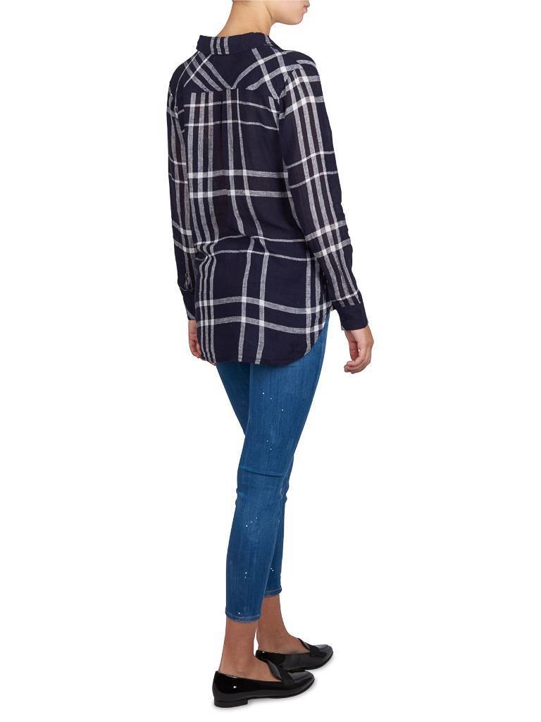 Rails Checkered blouse dark blue