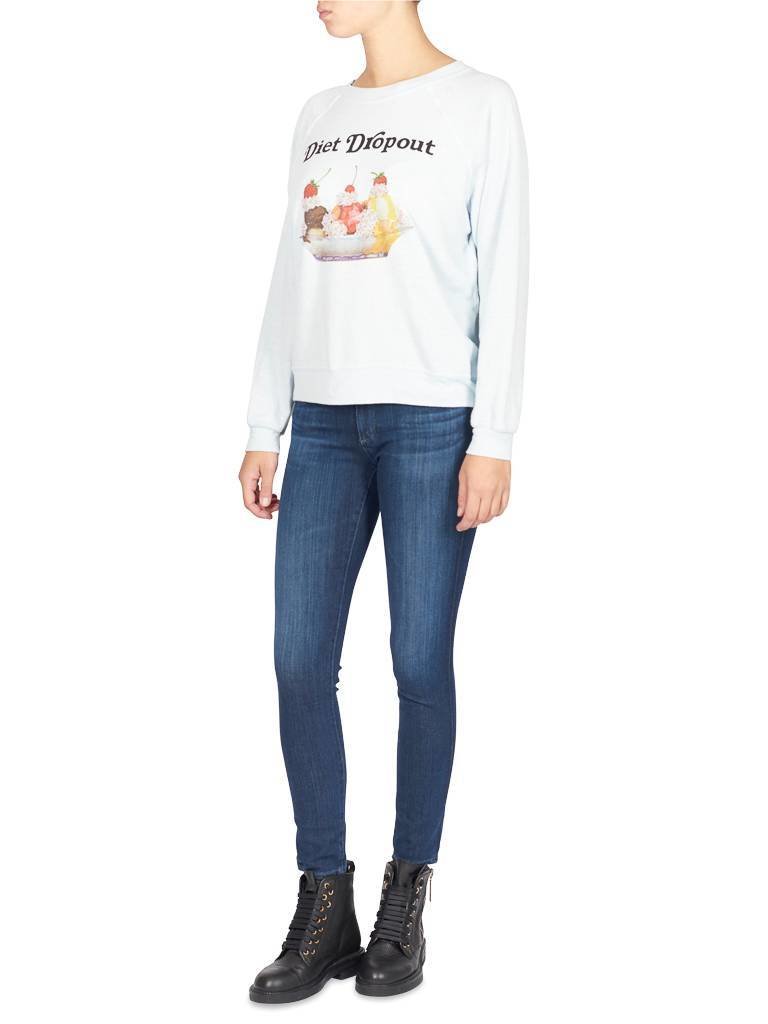 Wildfox Diet dropout trui lichtblauw