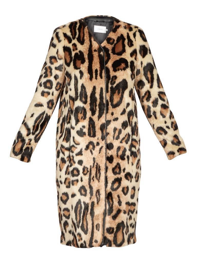 STAND Clair leopard coat brown