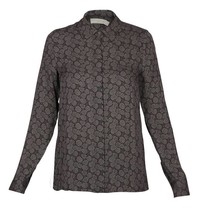 Vince Blouse zwart met grijs patroon