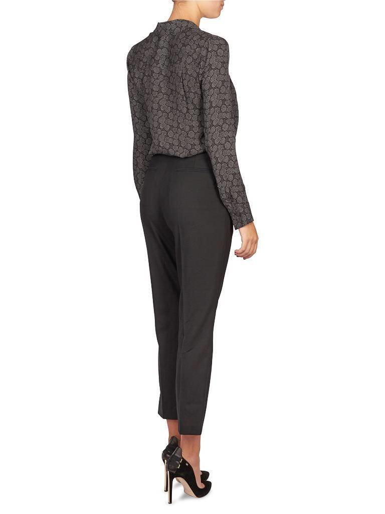 Vince Blouse zwart met grijs patroon