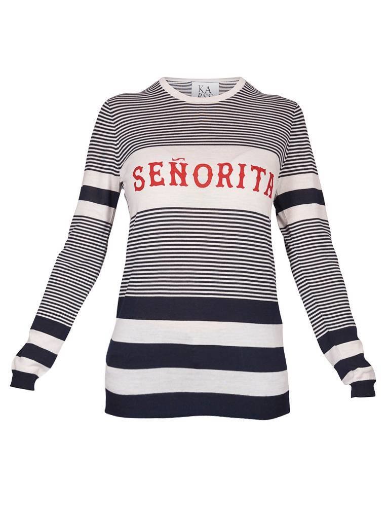 Zoe Karssen Señorita trui blauw-wit