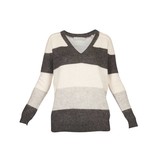 Vince gestreifter Pullover grau