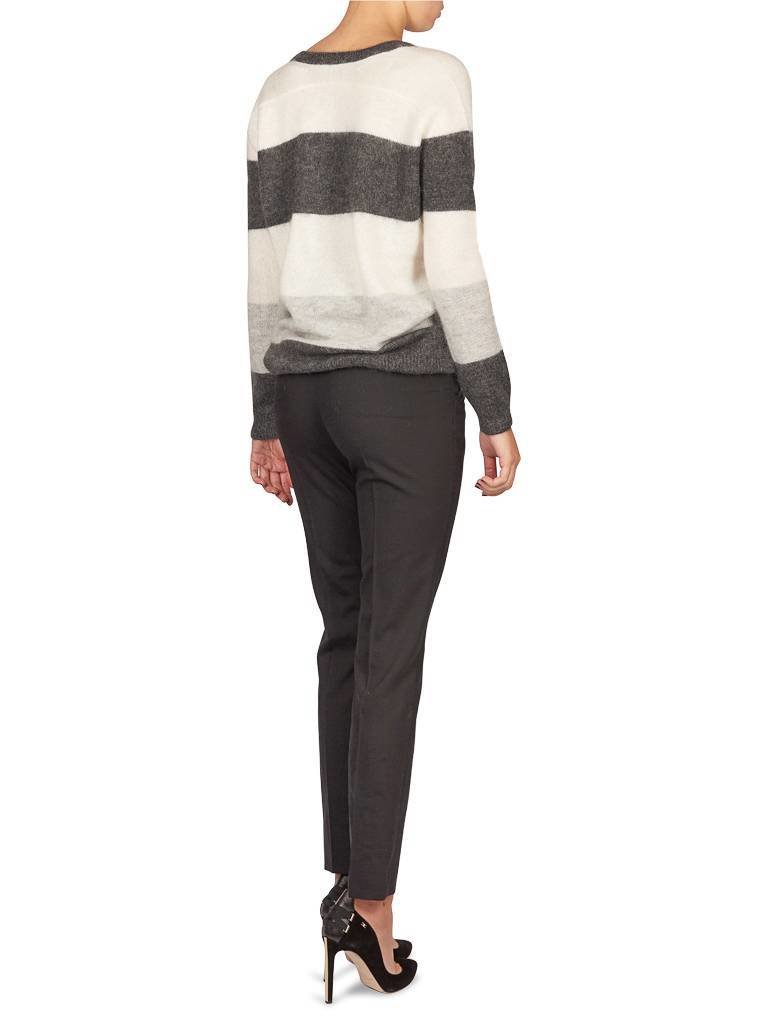 Vince gestreifter Pullover grau