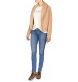 Vince Vest met grote kraag beige