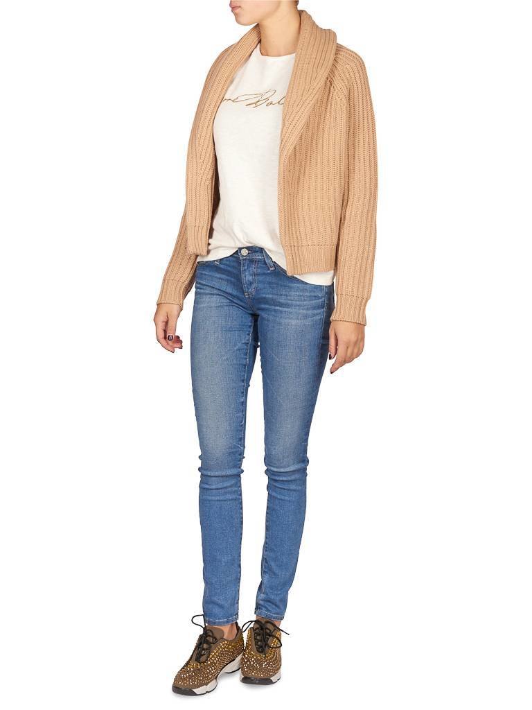 Vince Vest met grote kraag beige