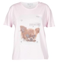 Wildfox Feeling ruff tee pink