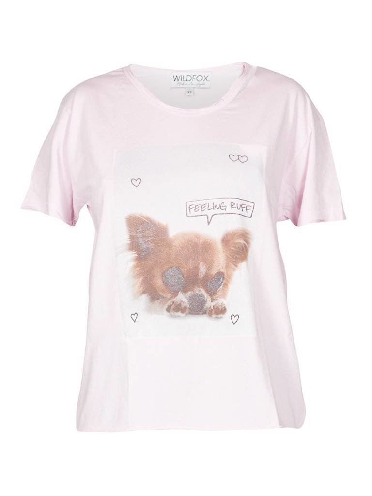 Wildfox Gefühl ruff T-Shirt mit rosa