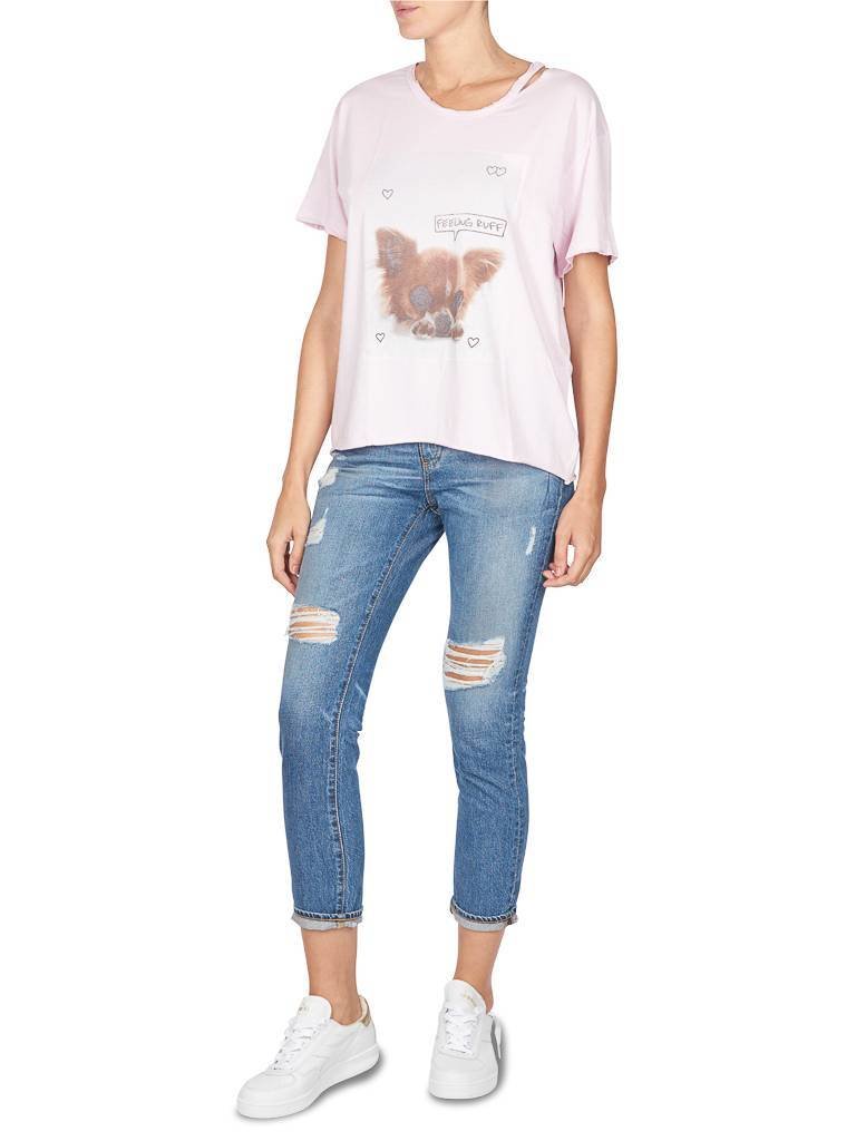 Wildfox Feeling ruff t-shirt roze