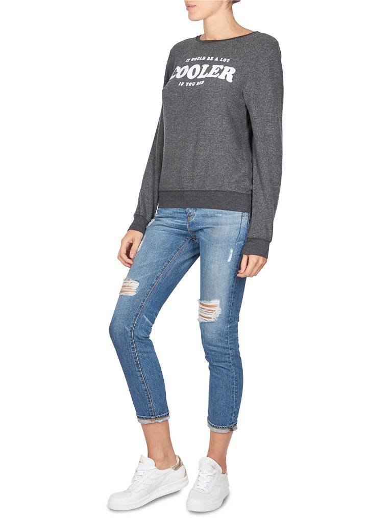 Wildfox Es wäre viel cooler, wenn Sie grauen Pullover tat