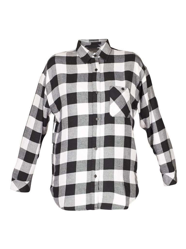 Rails Geblokte blouse zwart-wit