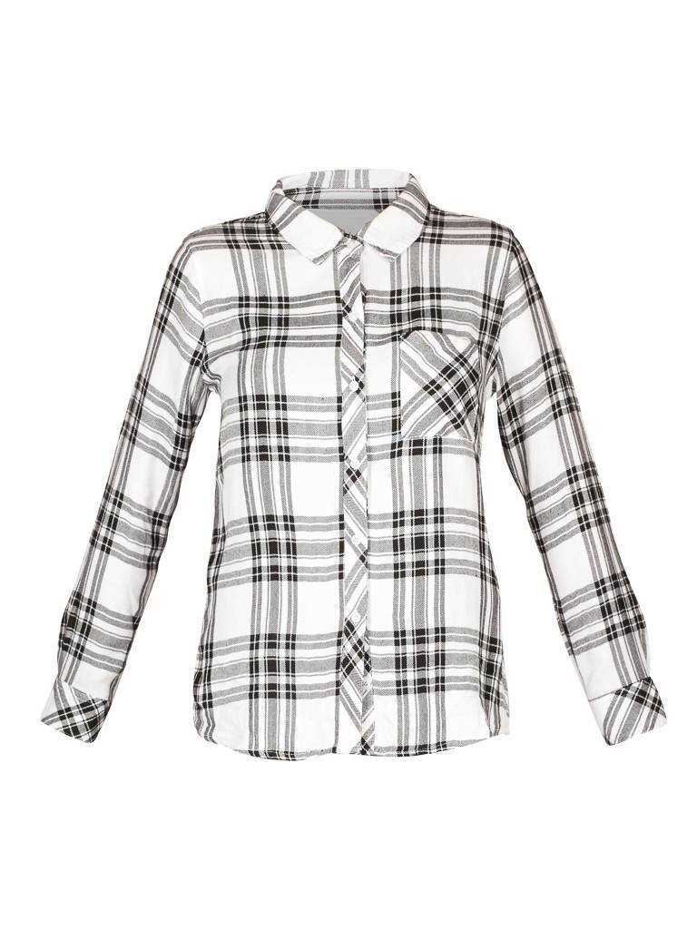 Rails Checkered blouse white-black