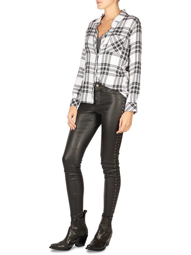Rails Checkered blouse white-black