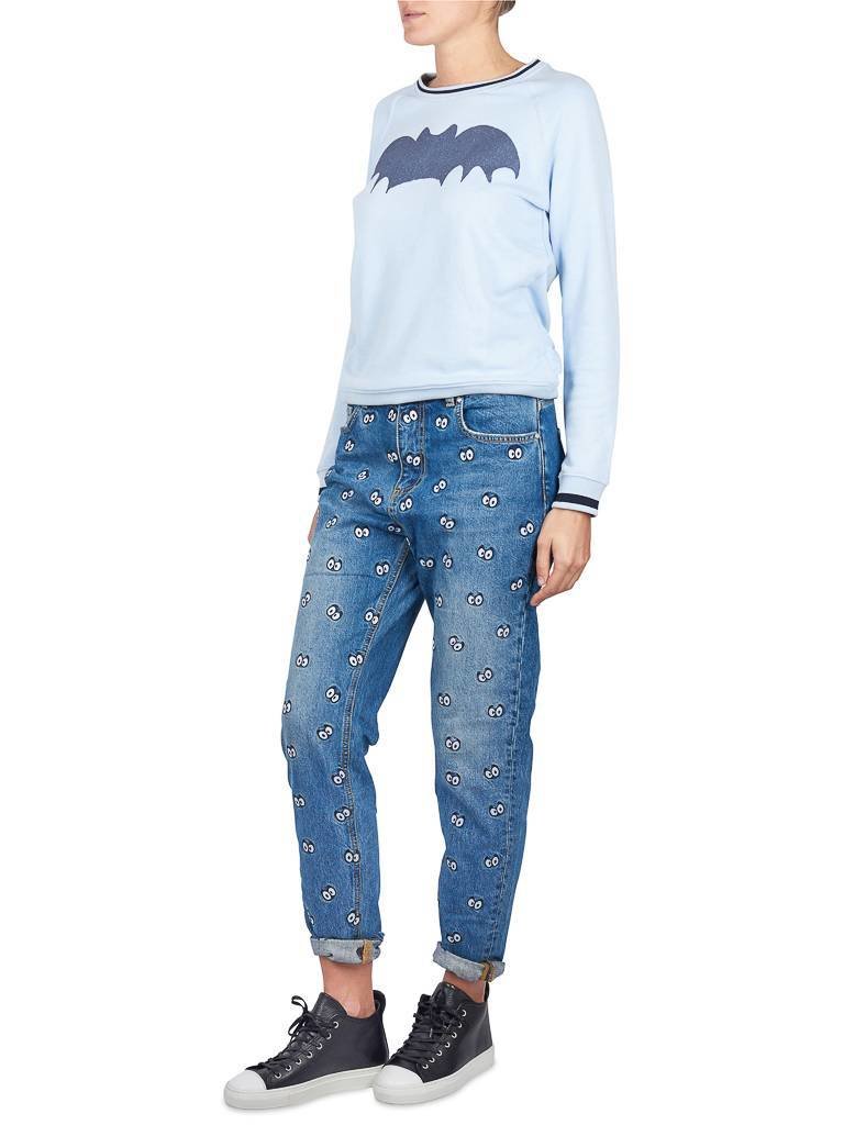Zoe Karssen Bat sweater lichtblauw
